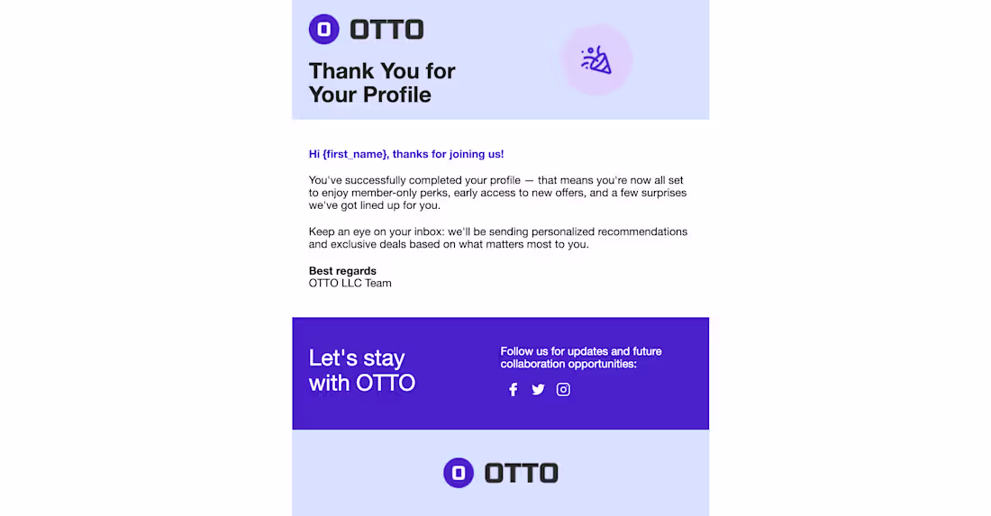 Cover image for Profile Completion Email — Responsive MJML Build