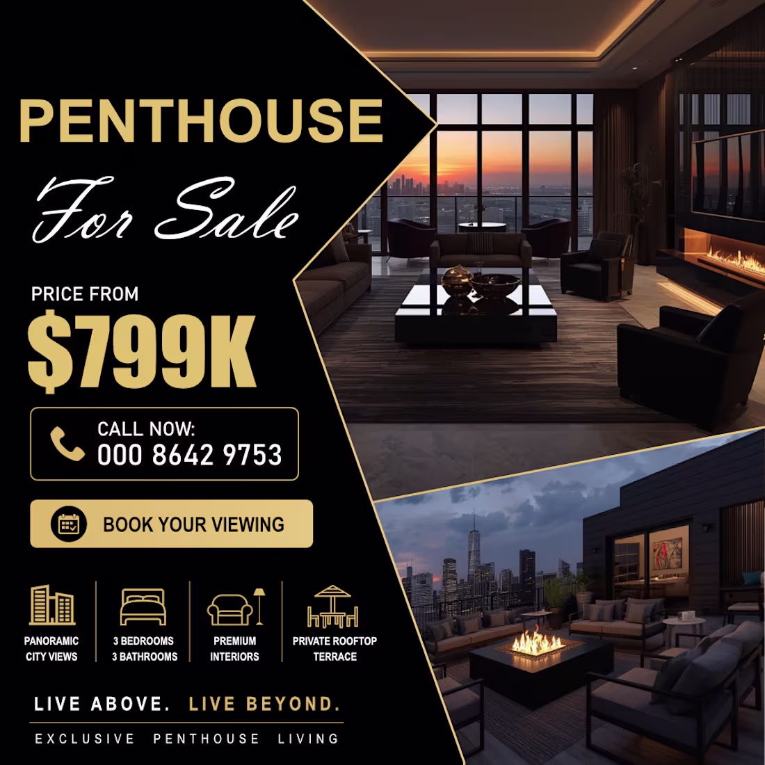 Cover image for Penthouse Real Estate Ad Design
Elegant