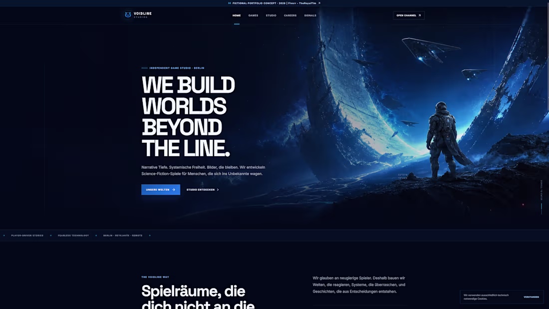 Cover image for Custom Game Studio Website