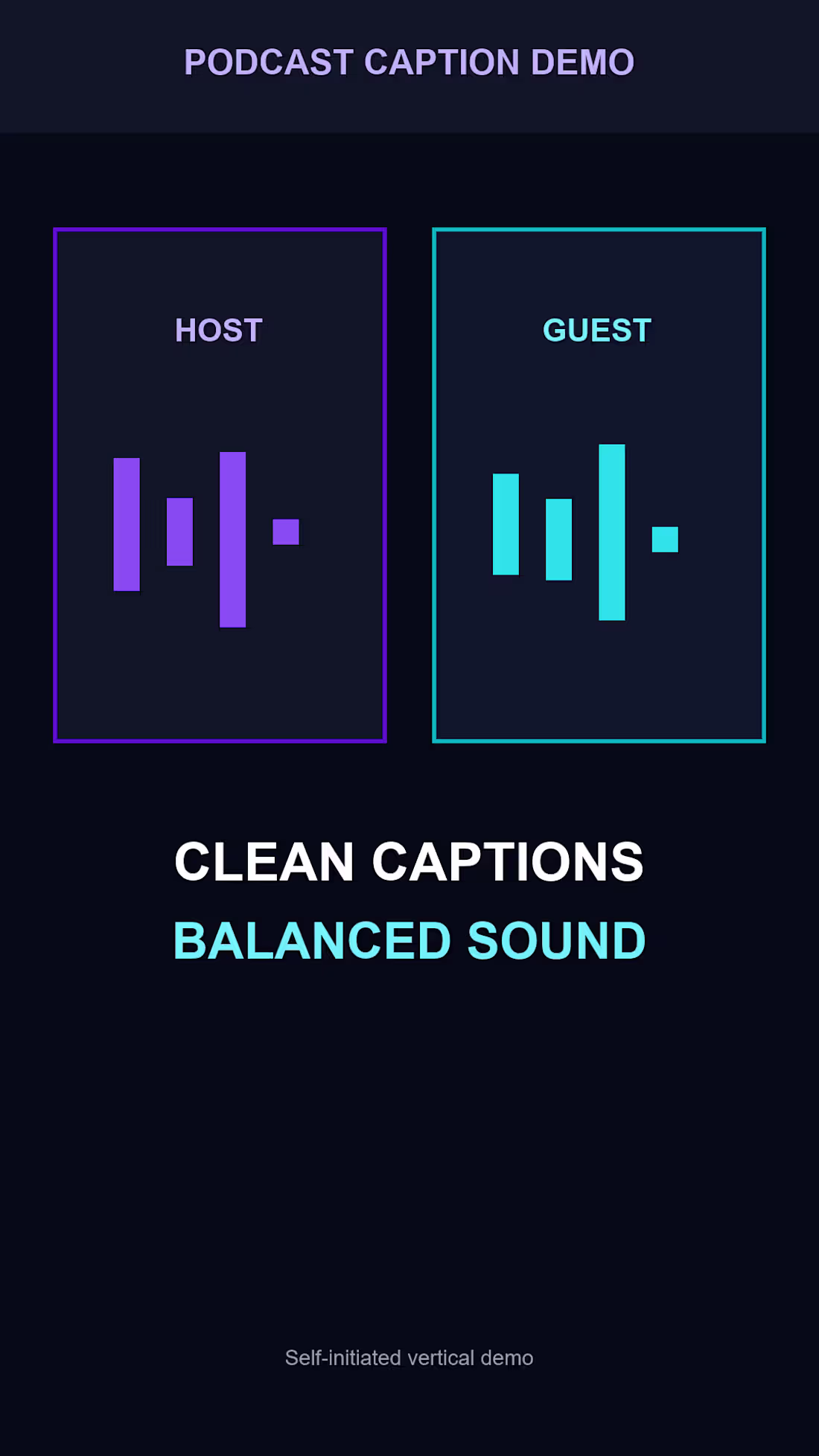 Cover image for Podcast Captions — Short-Form Editing Demo