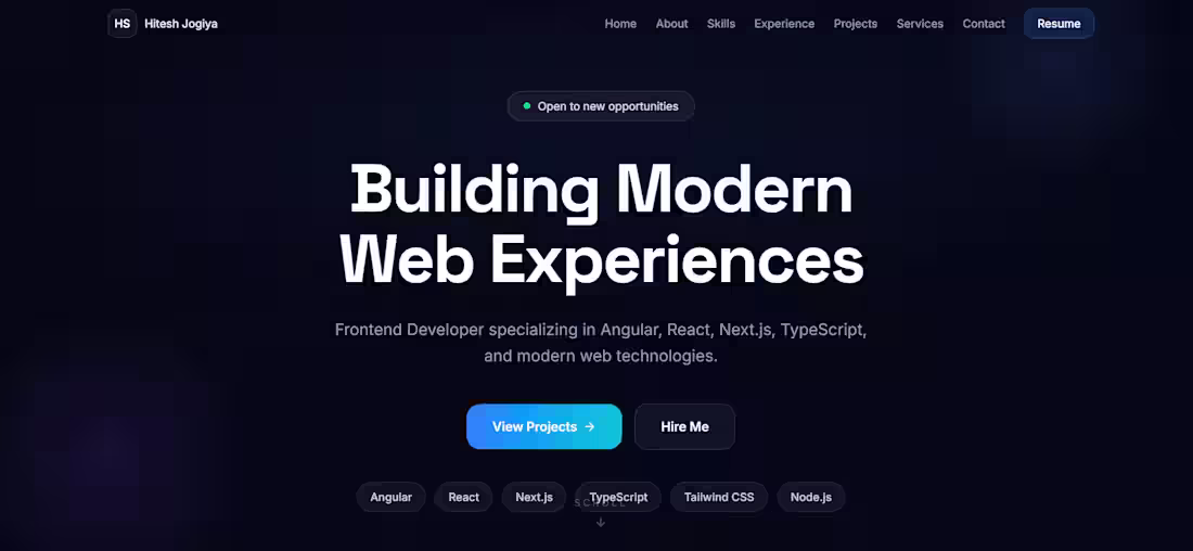 Cover image for Built a modern personal portfolio