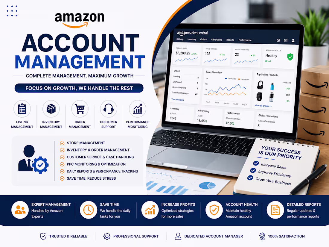 Cover image for Complete Amazon Seller Account Management
Managed