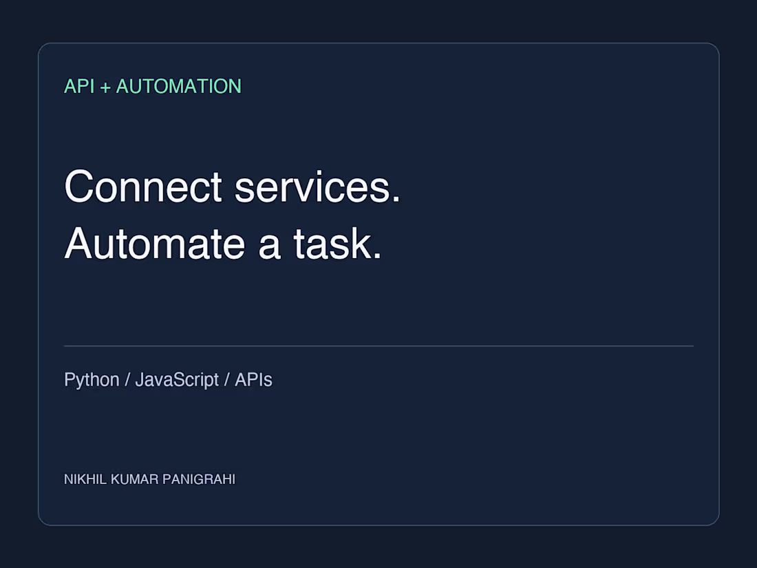 Cover image for API Integration & Python Automation