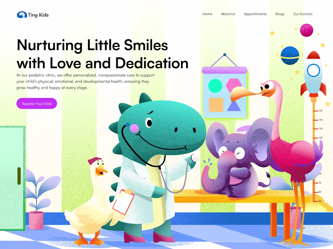 Cover image for Tiny Kids Clinic - Illustration