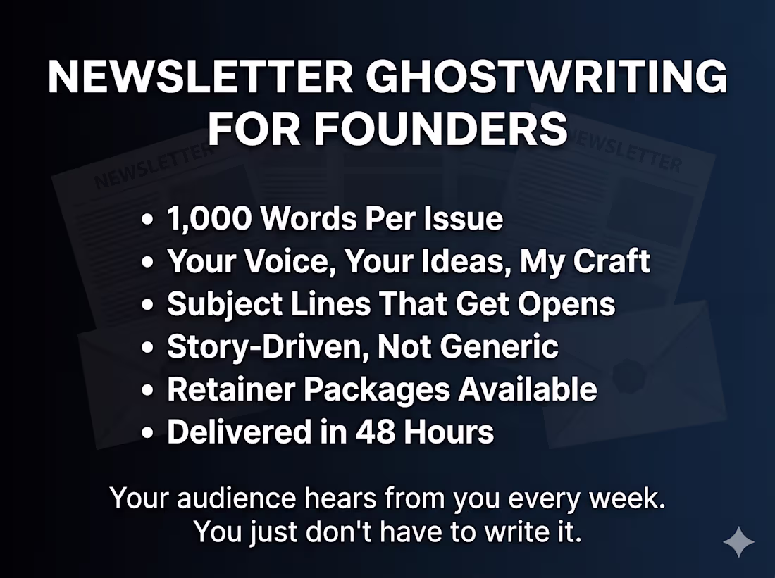 Cover image for Newsletter Ghostwriting for Founders & Experts