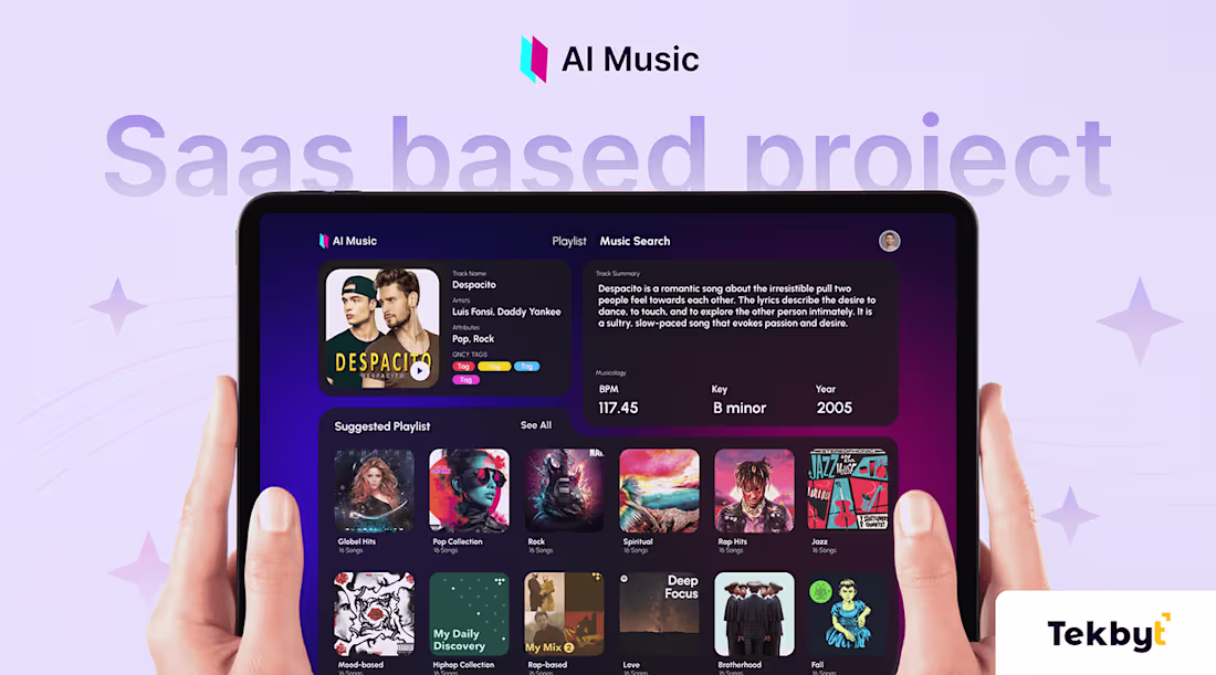 Cover image for AI Music Web App Development