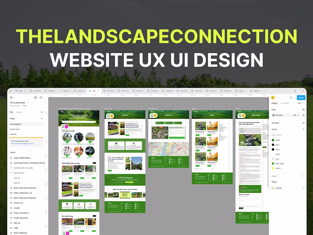 Cover image for The Landscape Connection | Website UI / UX Design