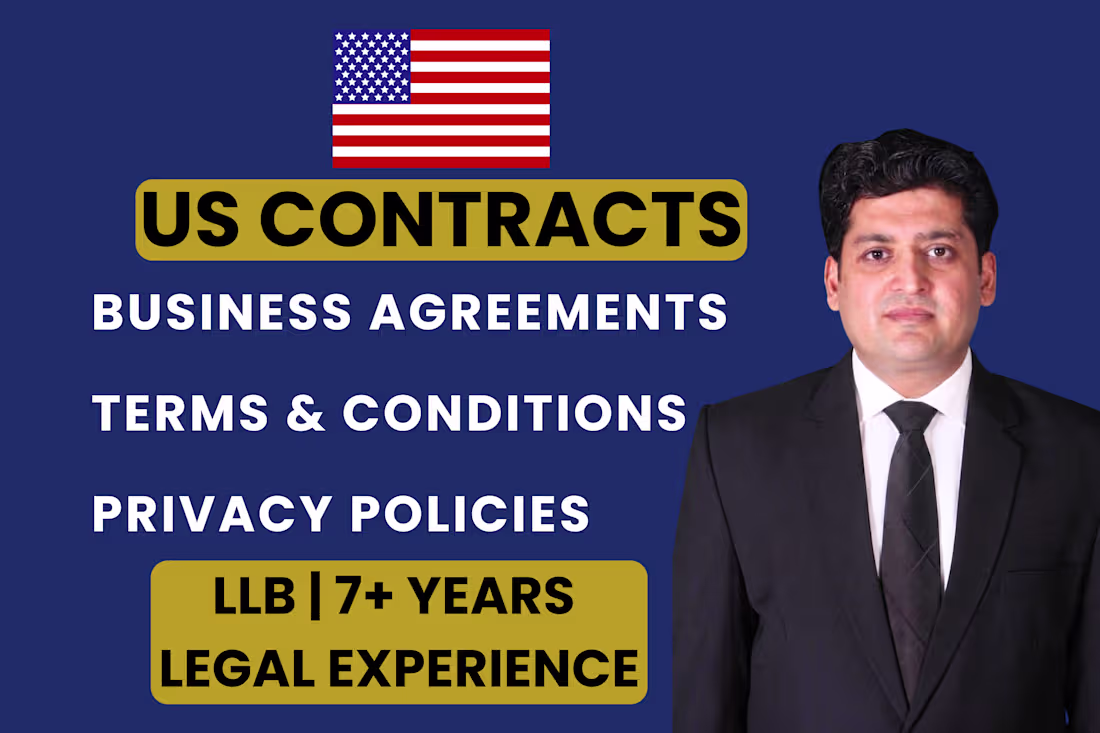 Cover image for Custom US Business Contract Drafting, Review & Legal Revisions
