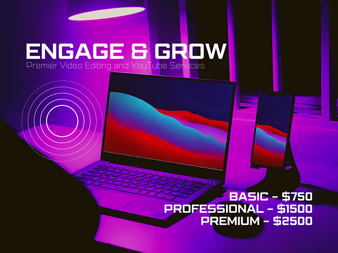 Cover image for Engage & Grow: Premier Video Editing and YouTube Services