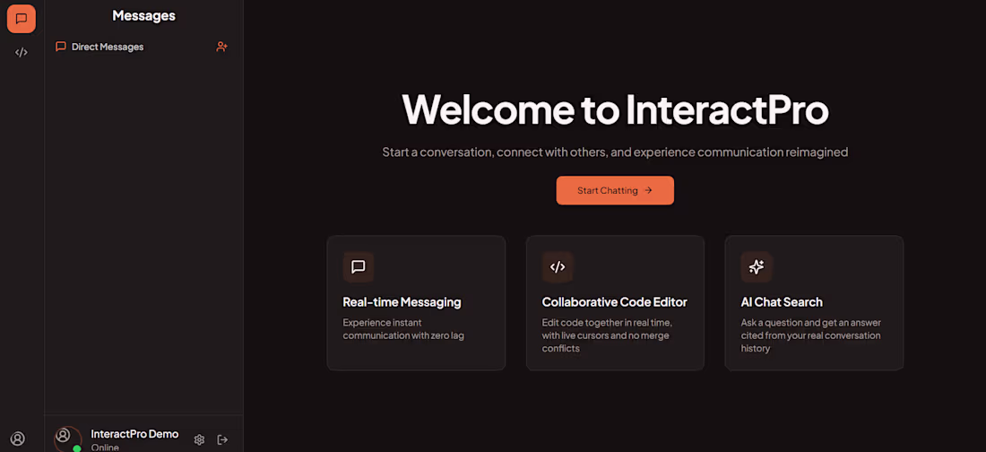 Cover image for InteractPro- Realtime Collaboration & AI