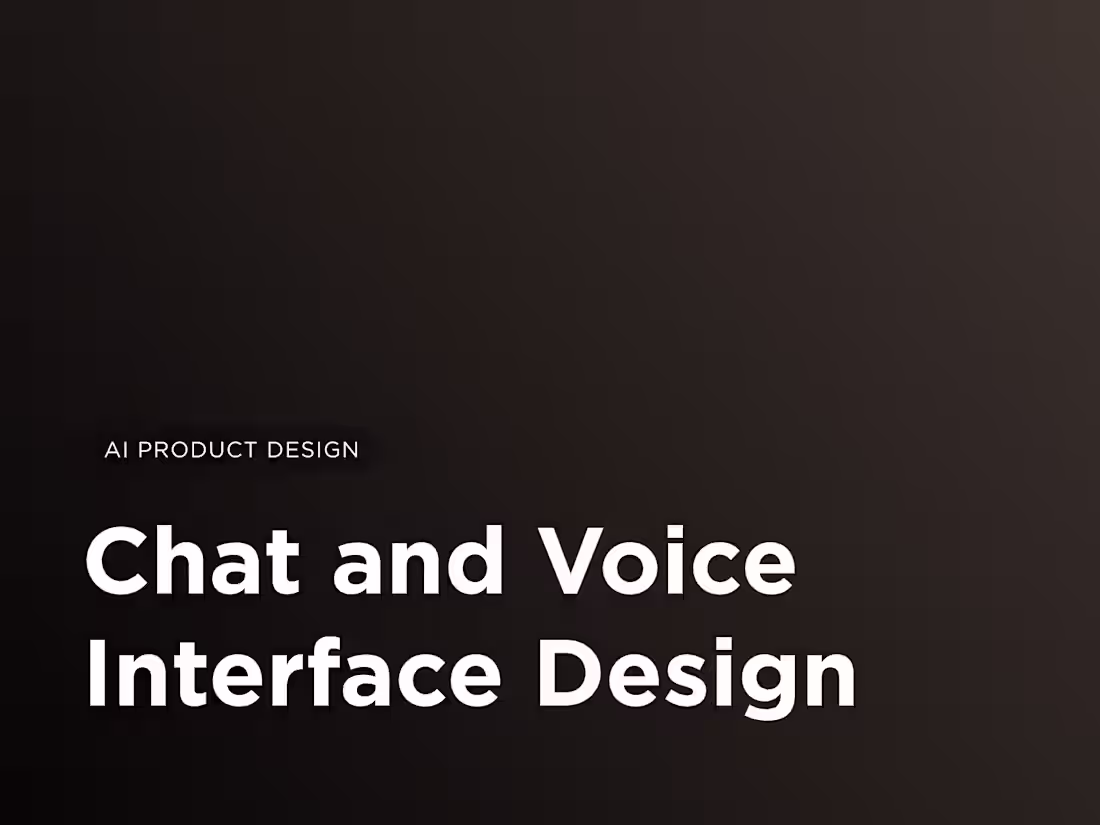 Cover image for Chat and Voice Interface Design