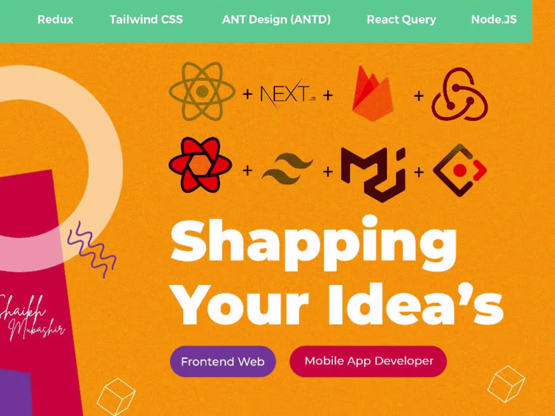 Cover image for Frontend Developer using ReactJs NextJs Javascript Typescript