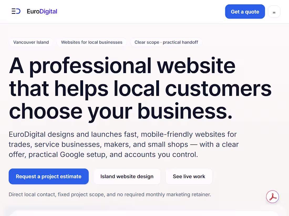 Cover image for EuroDigital — Web Development Studio & Portfolio