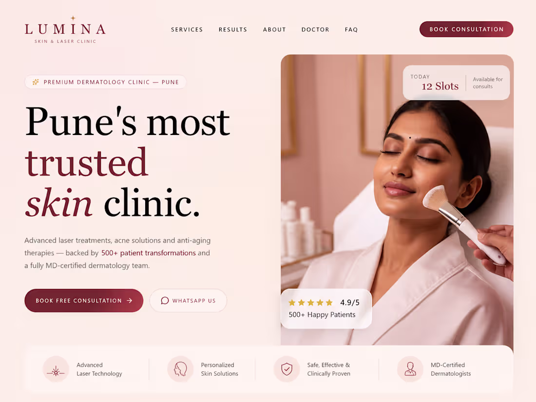 Cover image for Designed a premium dermatology clinic