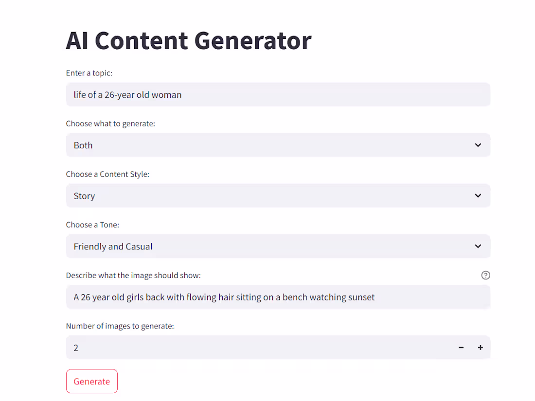 Cover image for AI Content Generator Development