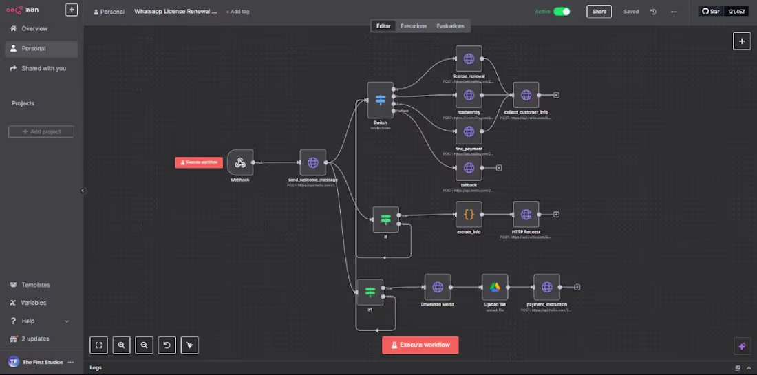 Cover image for Developed a fully automated WhatsApp Business chatbot using ...