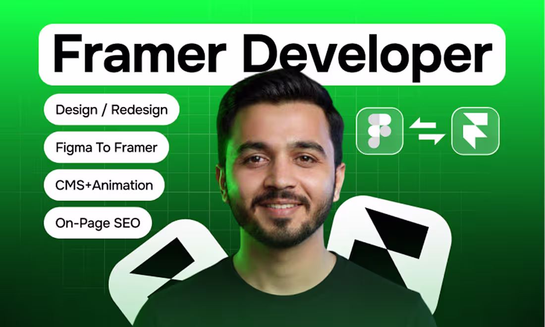 Cover image for Expert framer website Designer figma to framer framer developer