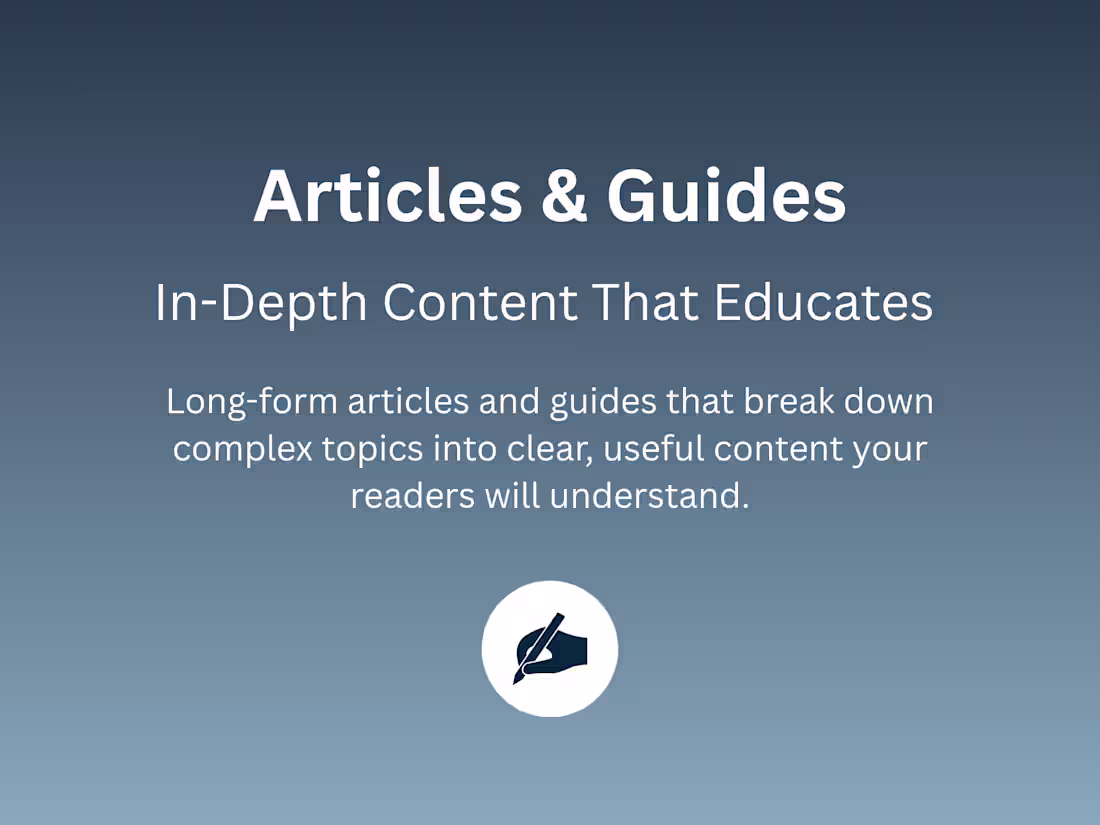 Cover image for Articles & Guides | Long-Form Content