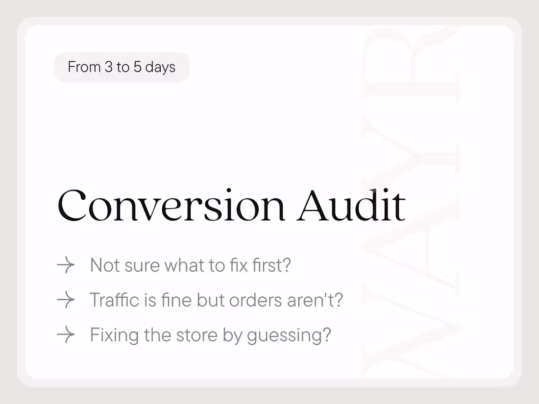 Cover image for Conversion Audit