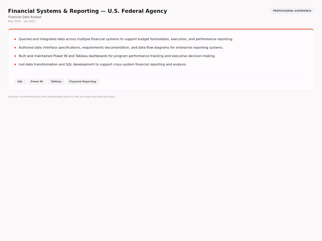 Cover image for Financial Systems & Reporting —