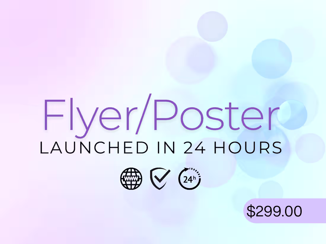 Cover image for Professional Flyer & Poster Design in 24 Hours