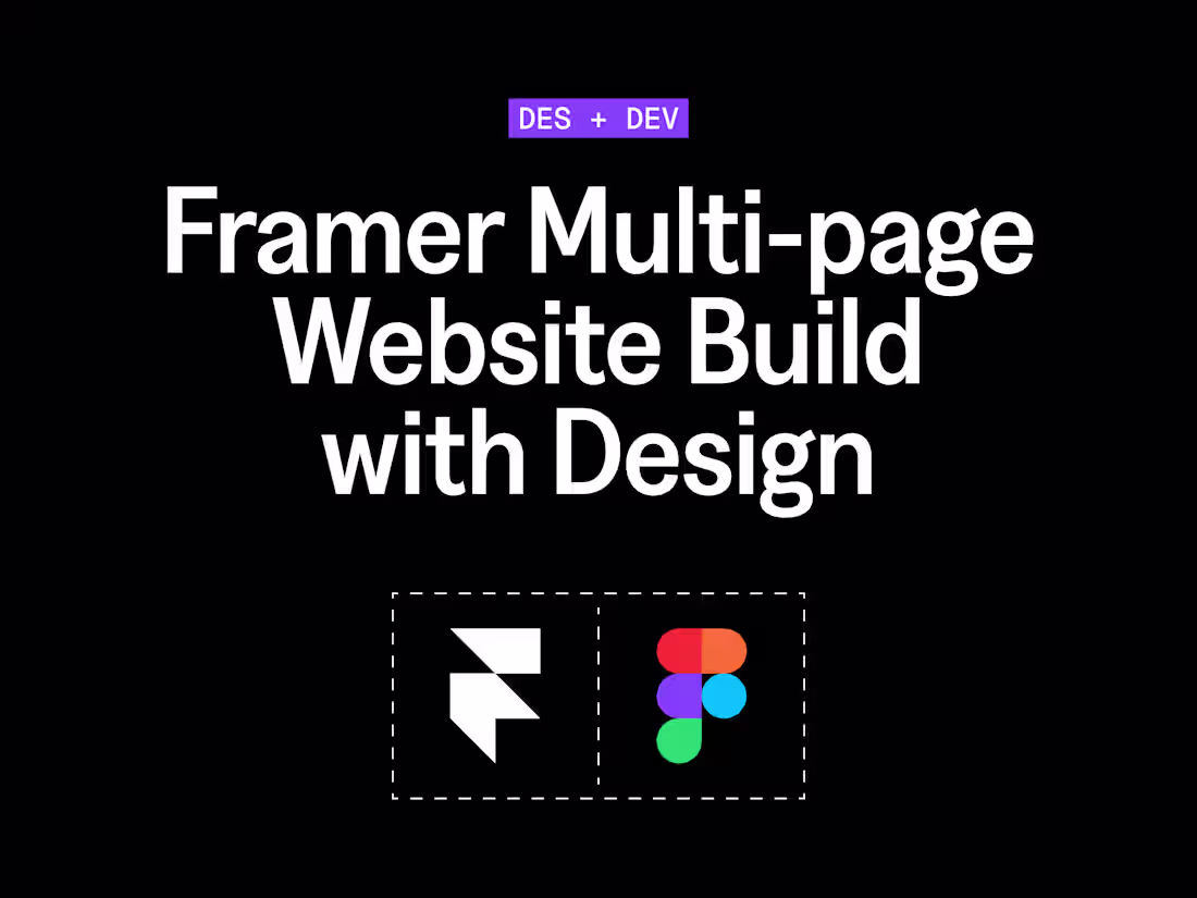 Cover image for Framer Multi-page Website Build with Design