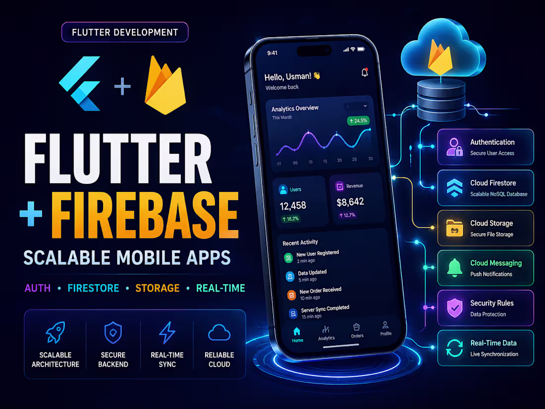Cover image for I will build your Flutter app with Firebase backend