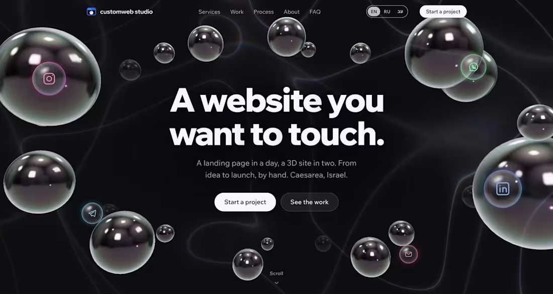 Cover image for customweb studio — my own studio site in three languages