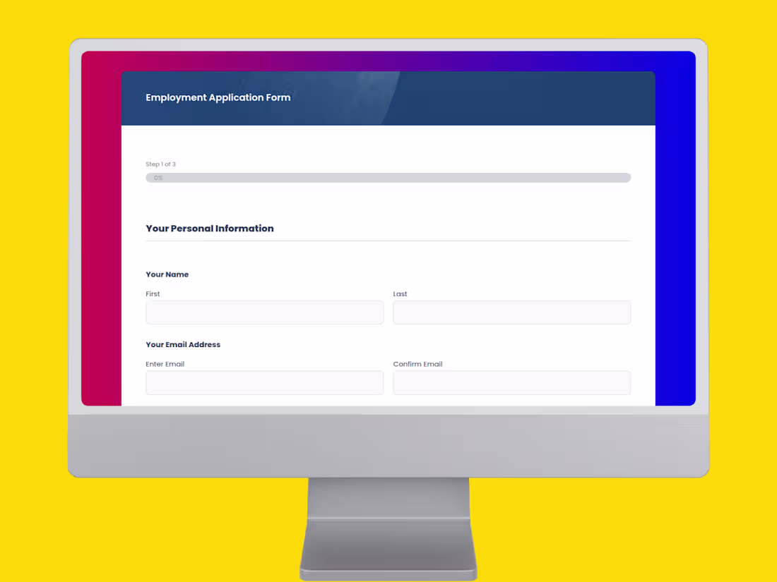 Cover image for Employment Application Form