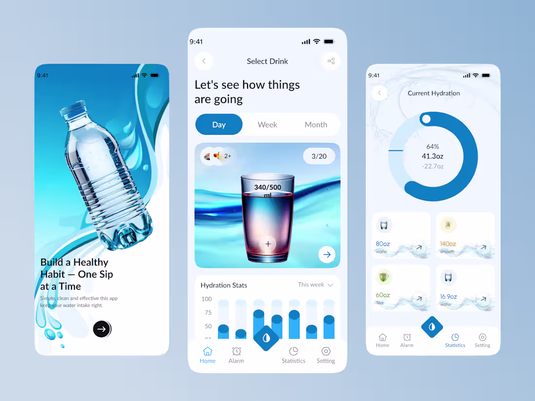Cover image for  Water Tracker Mobile App 