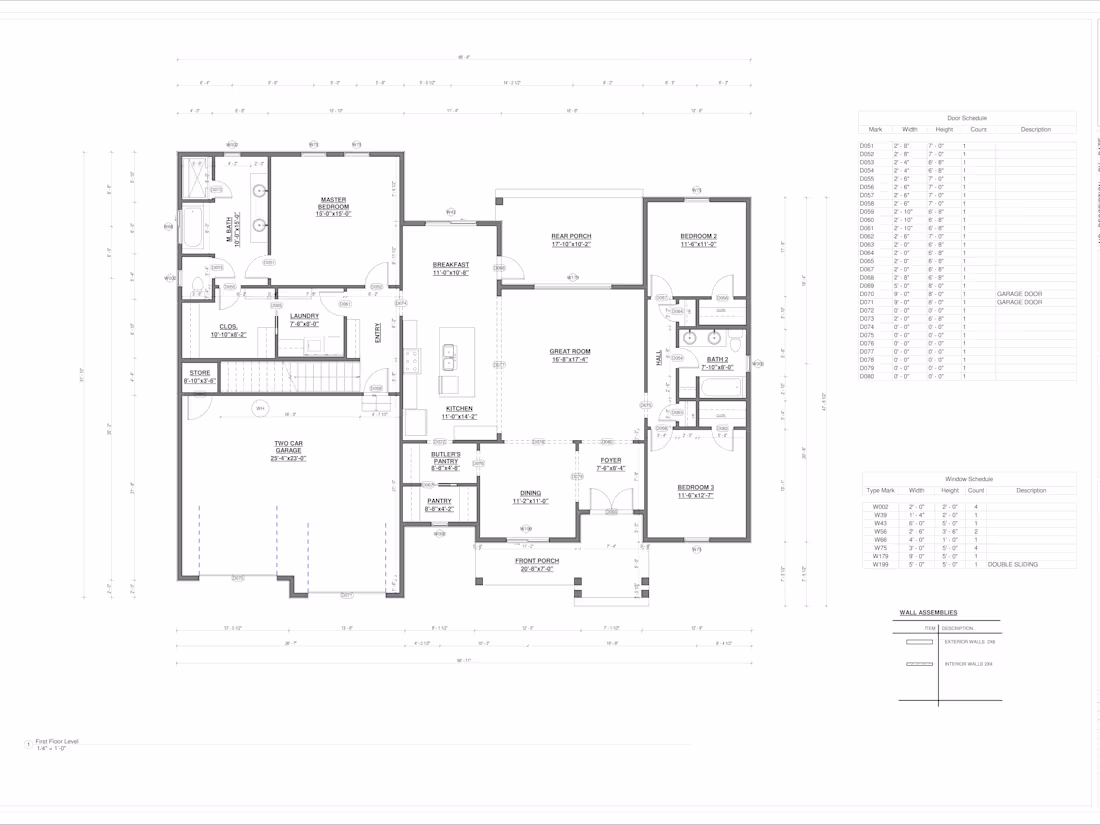 Cover image for architectural floor plans, elevations, and 3d models in revit.
