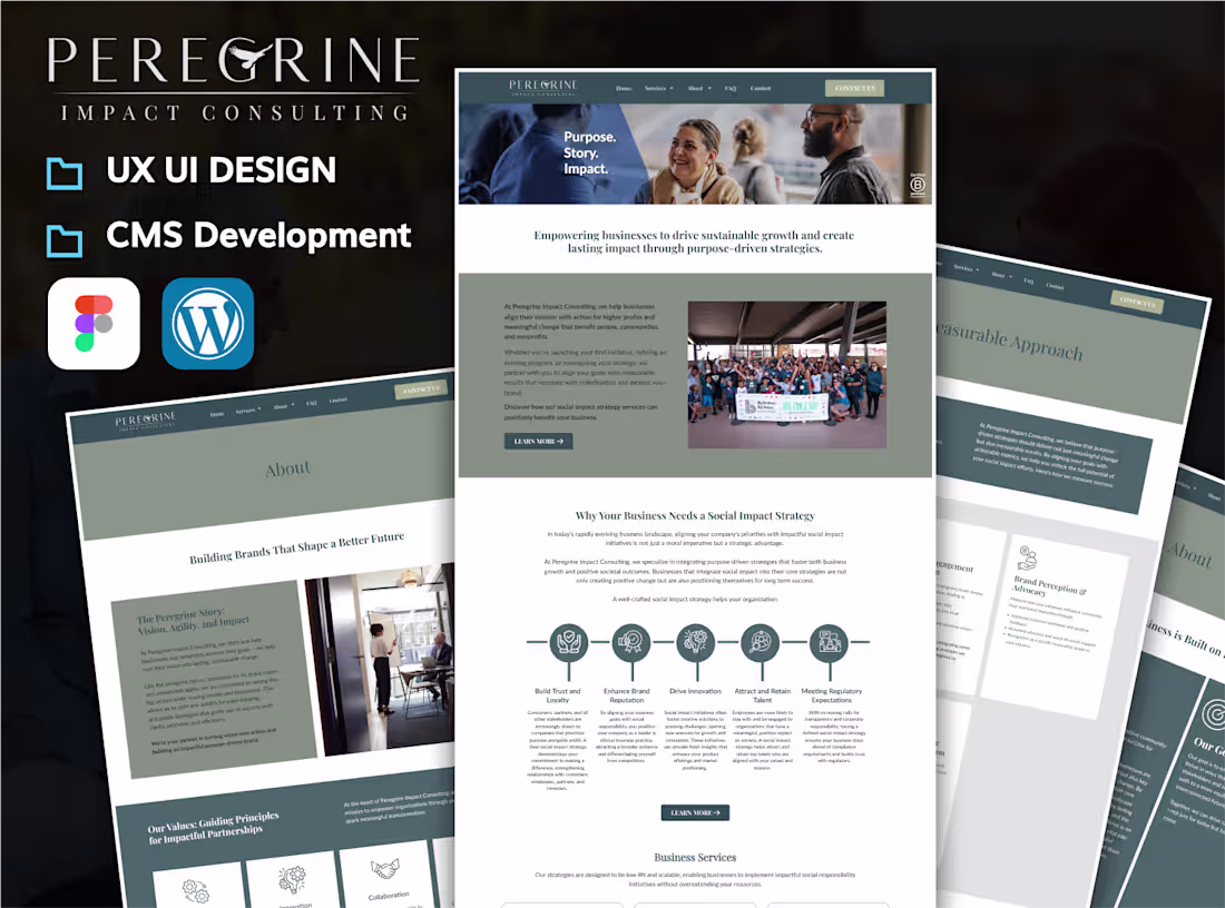Cover image for Custom WordPress Website for Peregrine