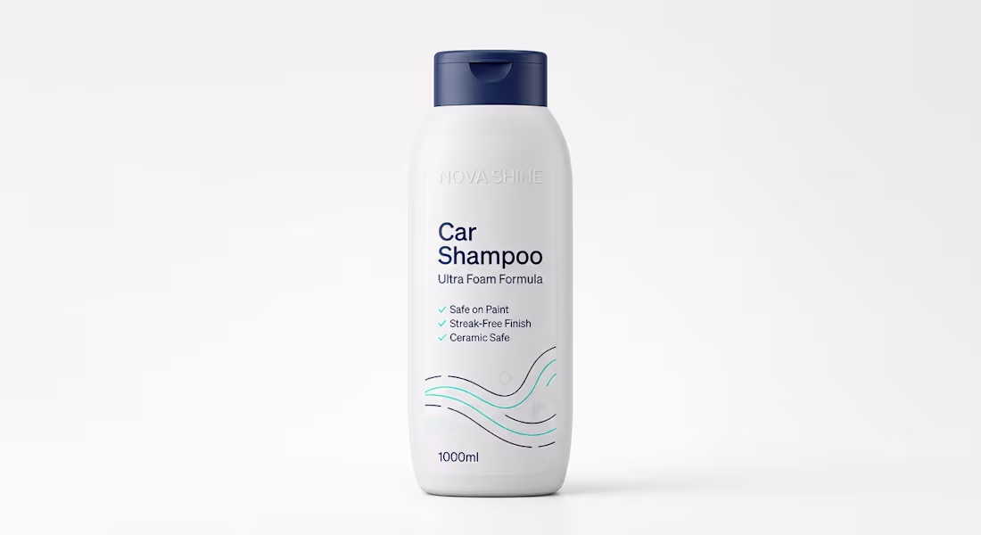 Cover image for Professional Minimalist Car Shampoo Label