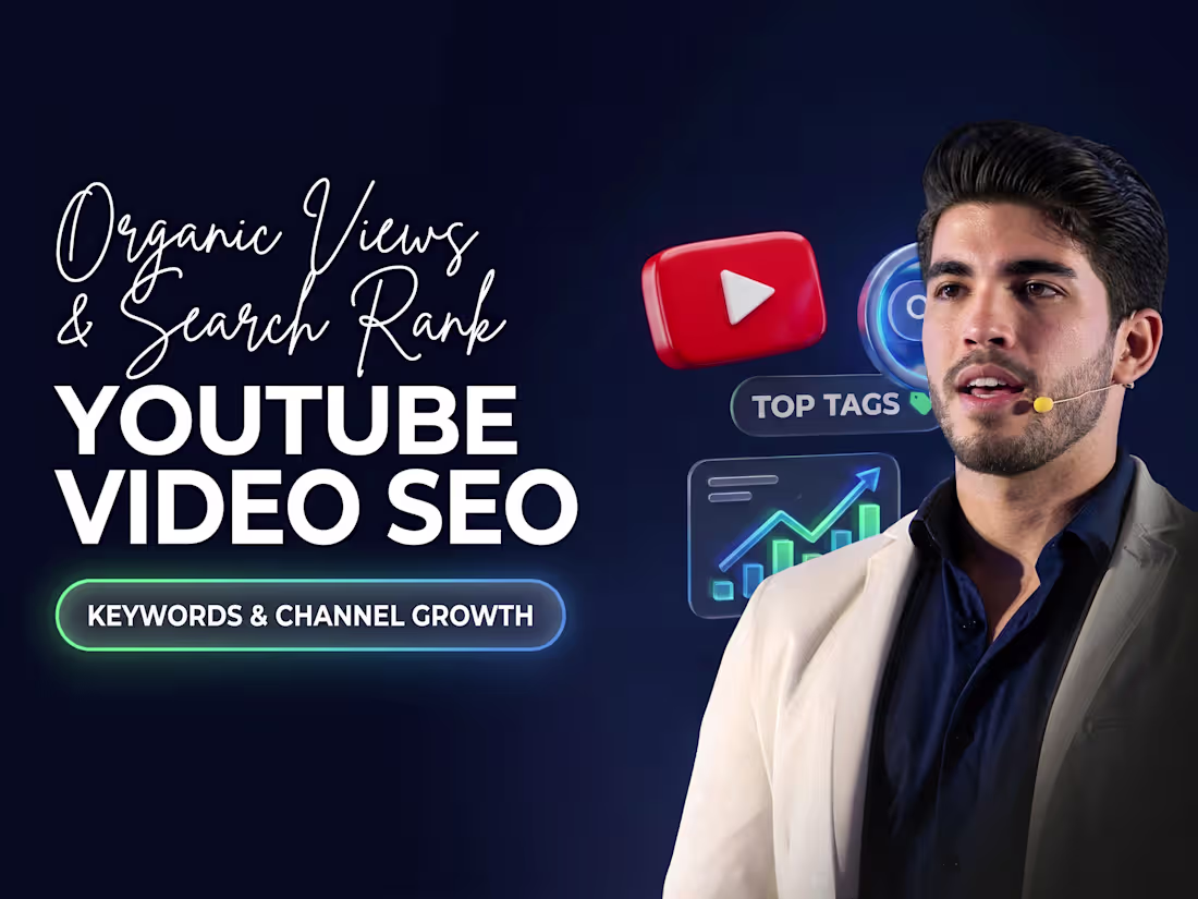 Cover image for YouTube video SEO, keyword research, and channel optimization