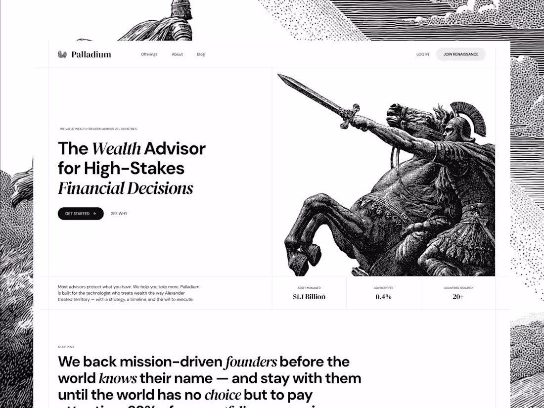 Cover image for Palladium Capital - VC/Investments Website