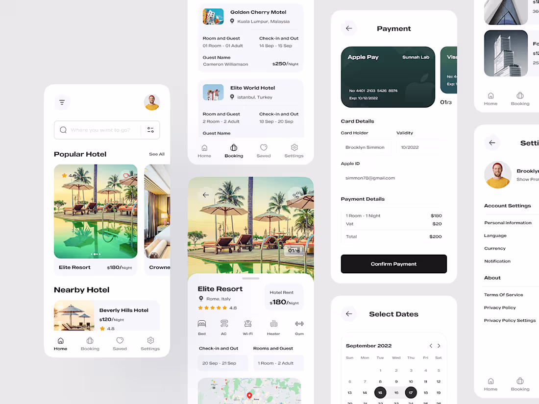Cover image for Hotel Booking Mobile Application on Behance