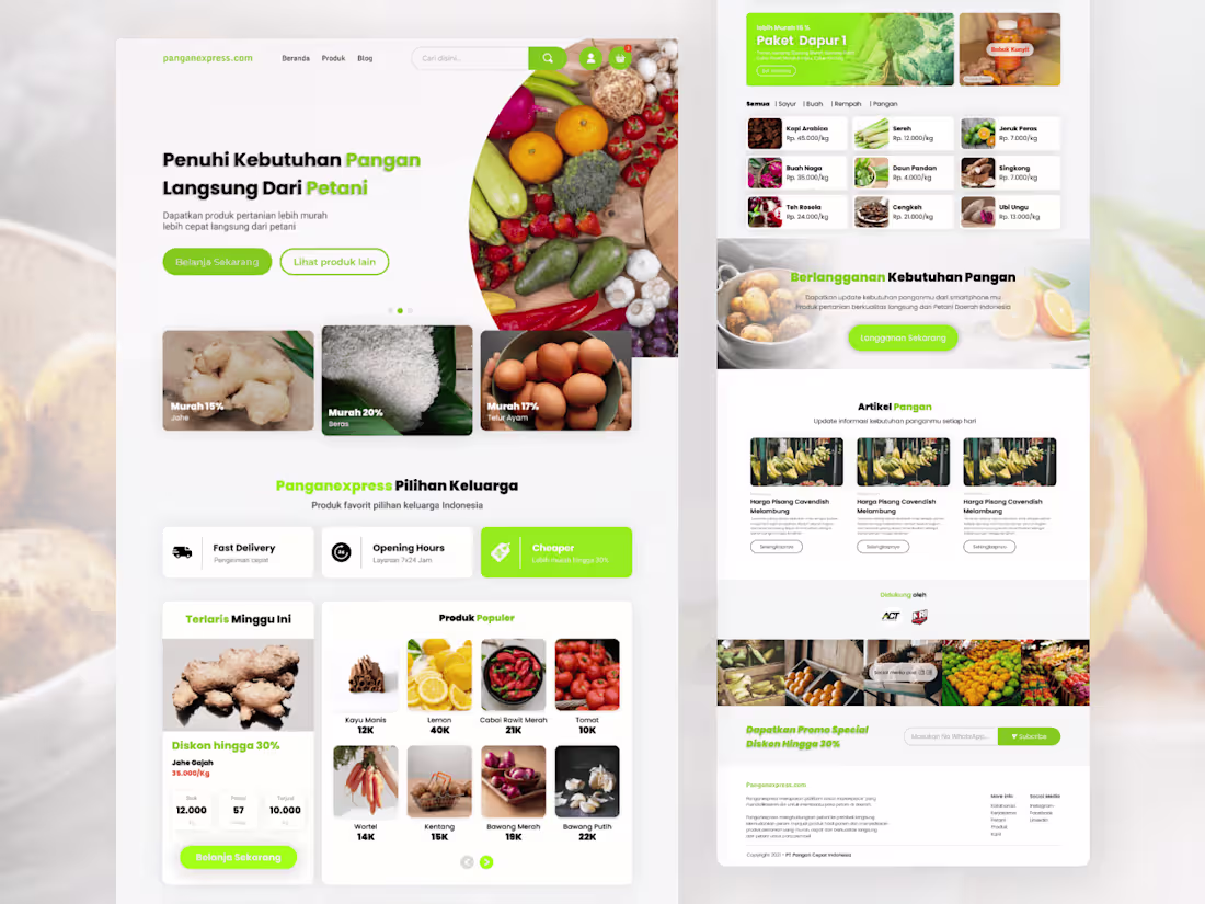 Cover image for Landing Page Panganexpress - Agriculture Marketplace