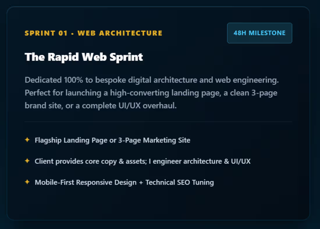 Cover image for Sprint 01: High-Performance Web Architecture