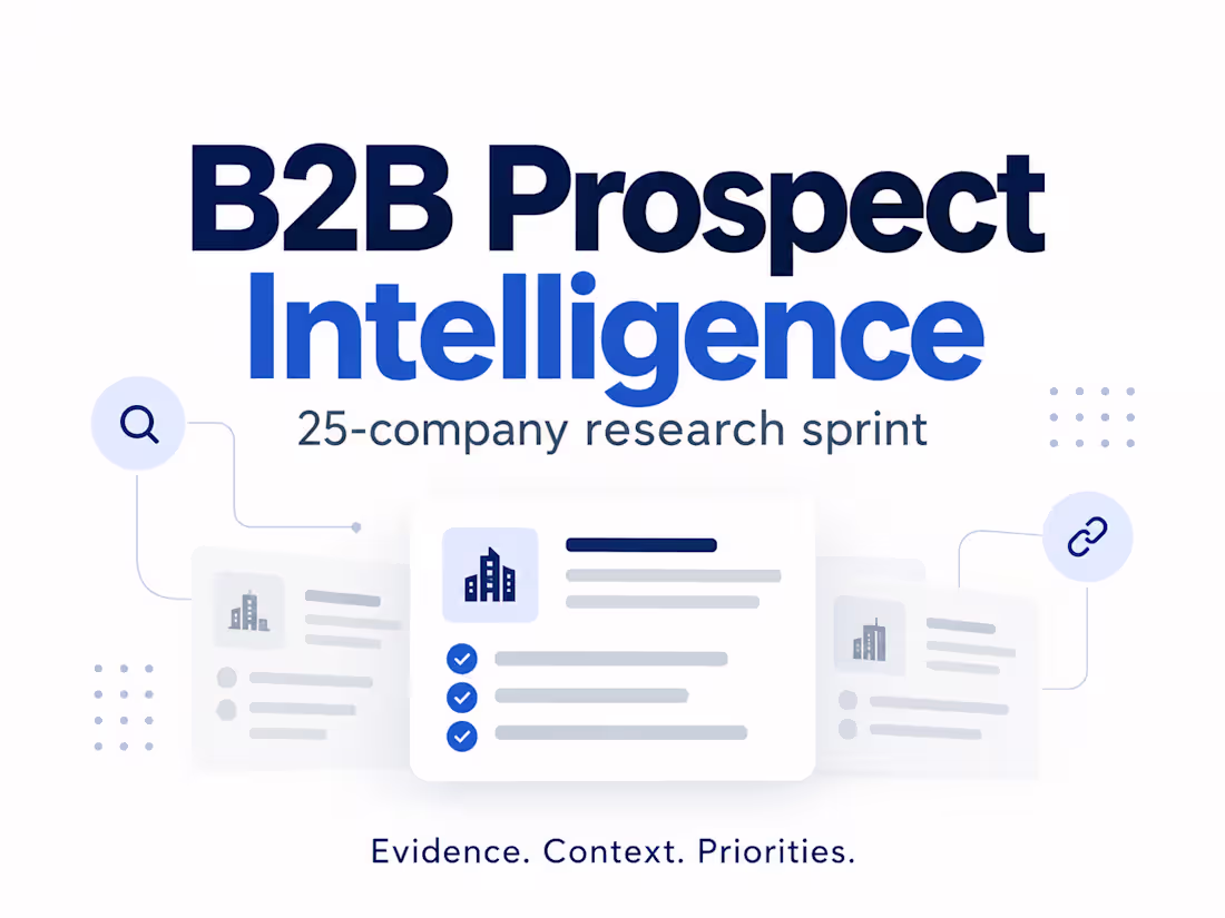 Cover image for 24-Hour B2B Prospect Intelligence Sprint 