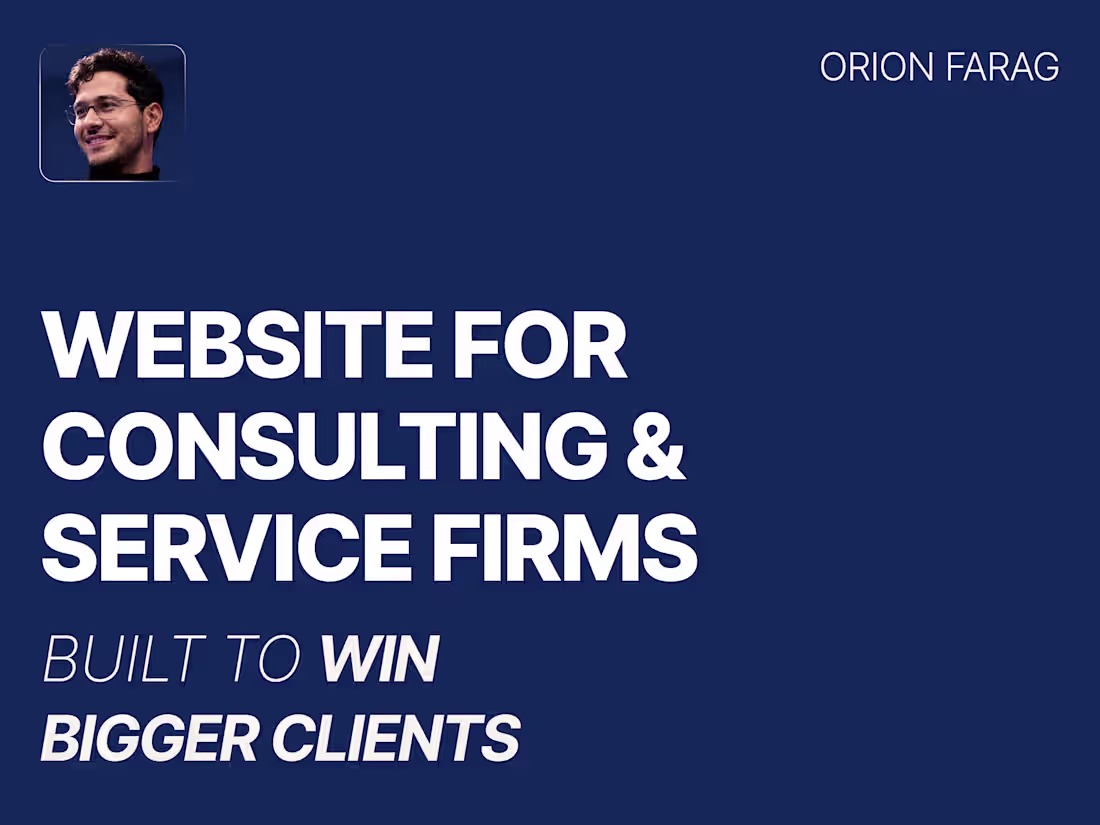 Cover image for Website for Consulting & Service Firms, Win Bigger Clients