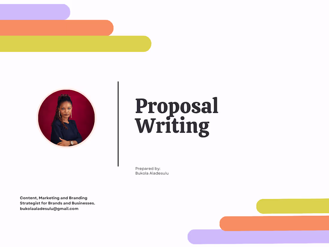 Cover image for Proposal and Pitch Deck (Design) Writing 