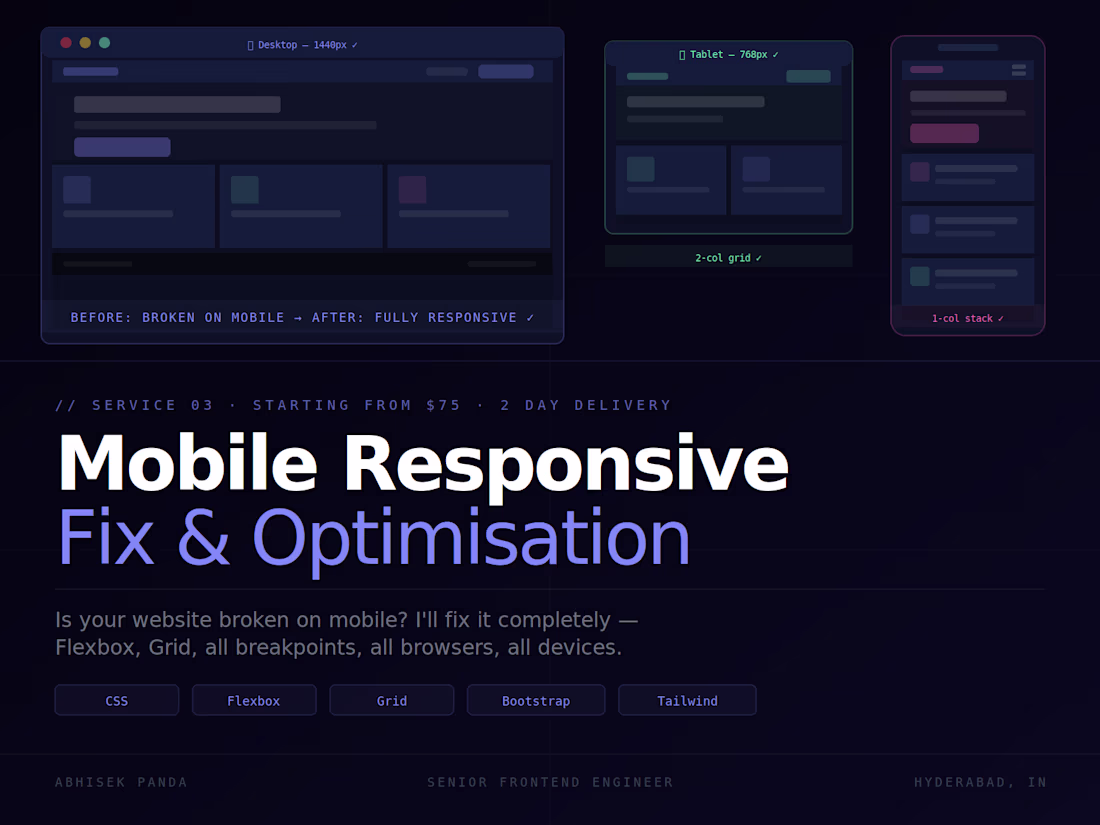 Cover image for I will make your website fully mobile responsive