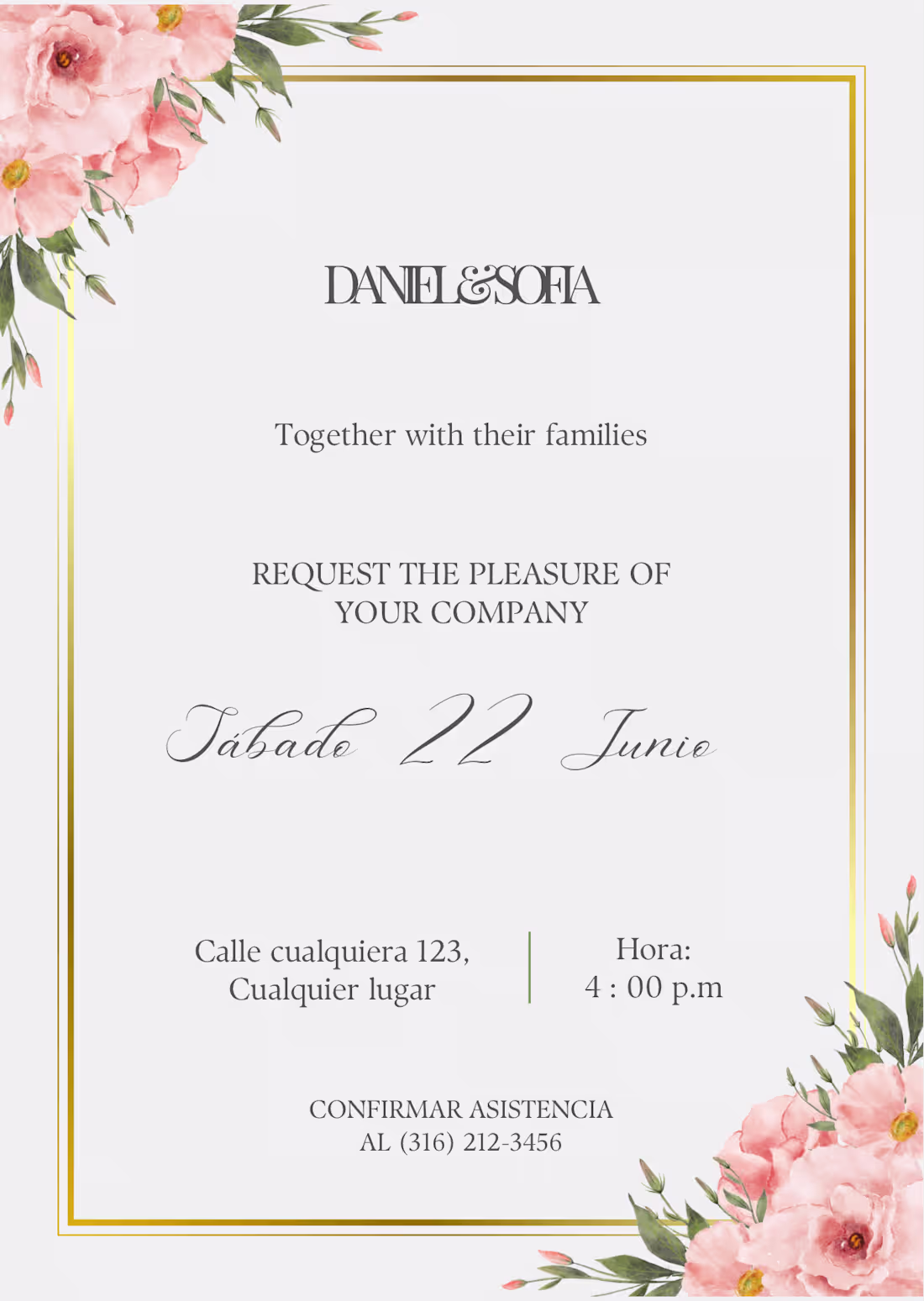Cover image for Elegant digital wedding invitation created