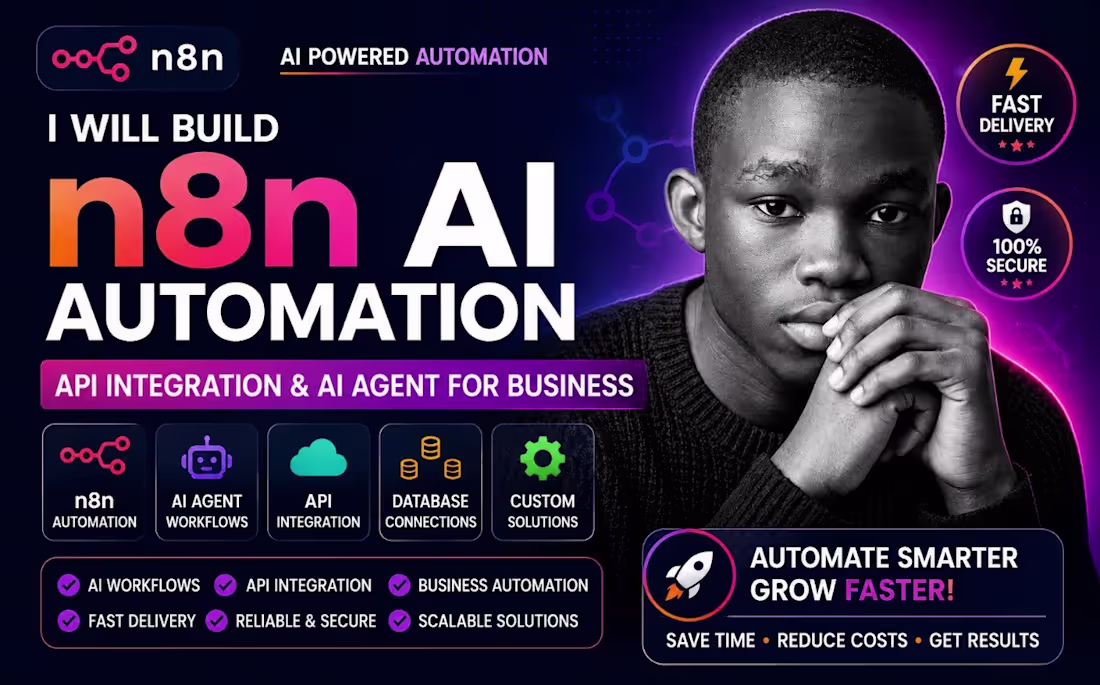 Cover image for I will Build n8n AI automation workflows and AI agents system