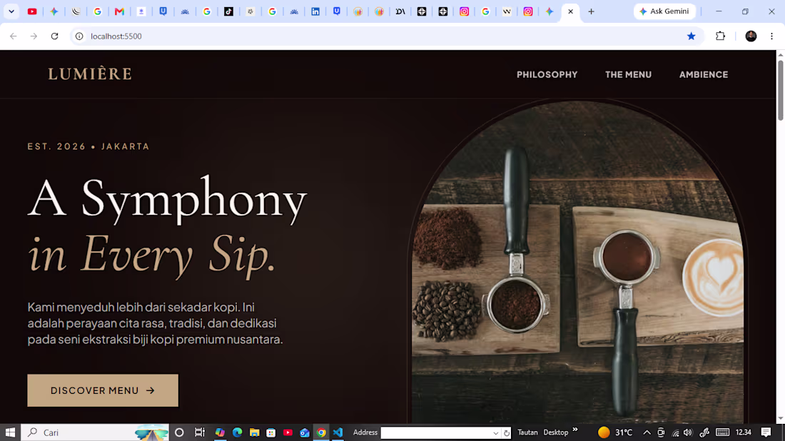 Cover image for AI-Generated Website for Local Coffee