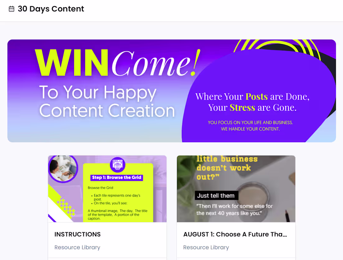 Cover image for A ready-to-use social media content