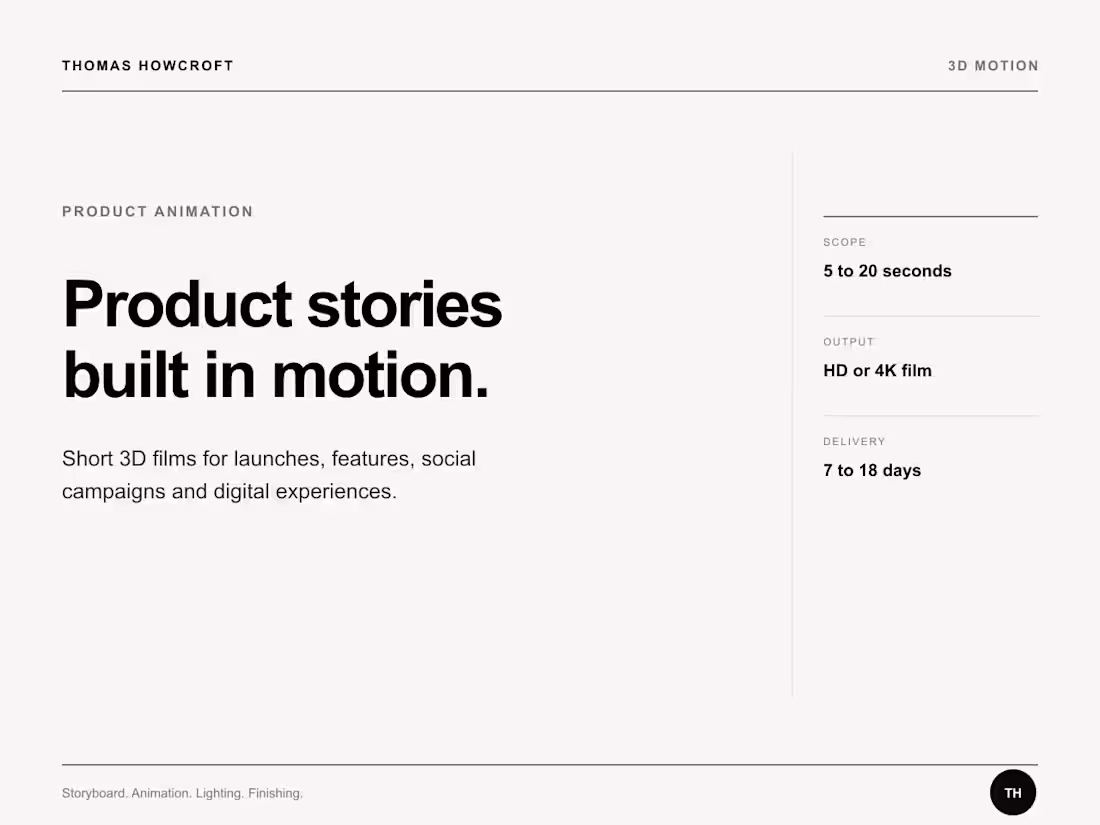 Cover image for 3D Product Animation for a Launch Campaign