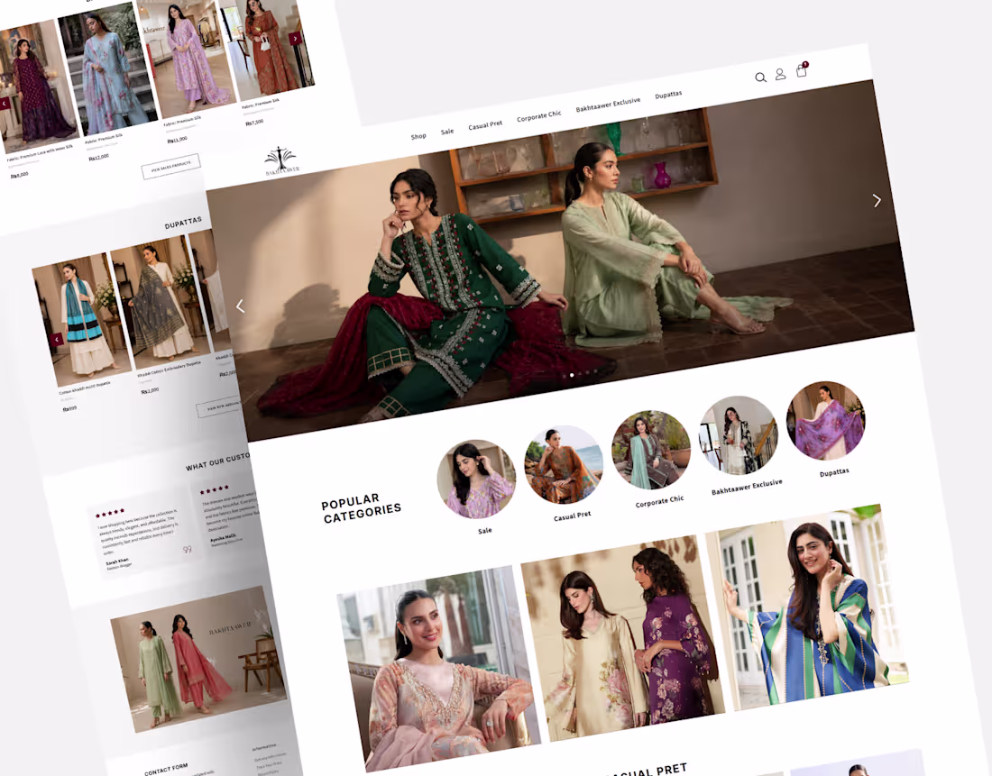 Cover image for Women's Suits Shopping Website UI: