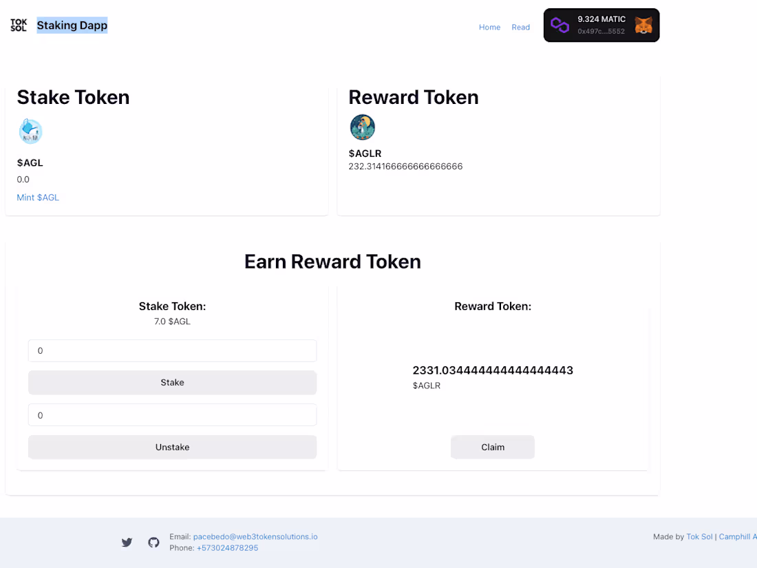 Cover image for Staking Dapp