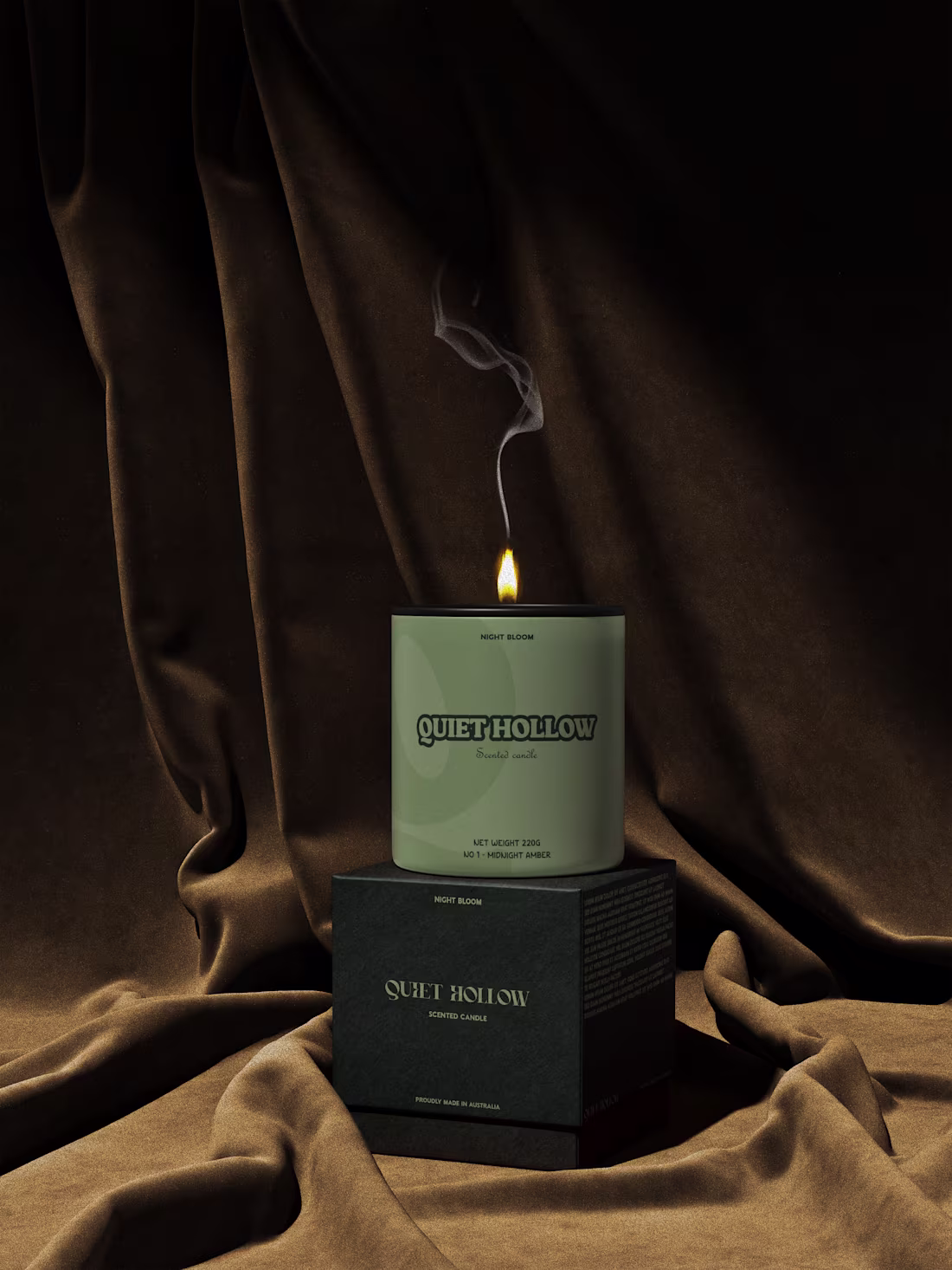 Cover image for Quiet Hollow | Premium Candle Packaging & Label System 